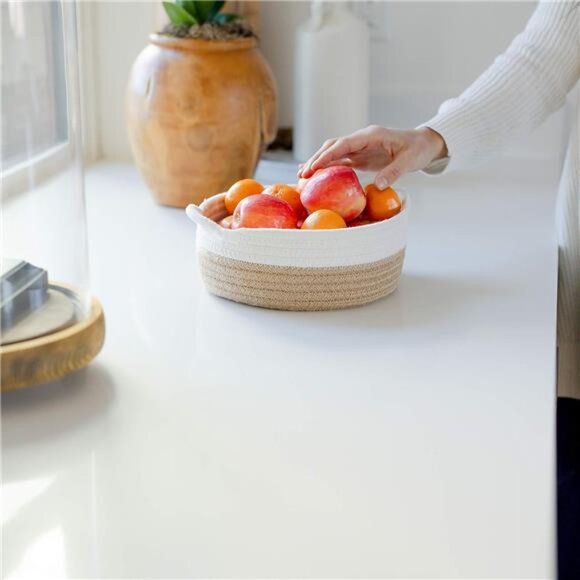 5-Piece Round Small Woven Baskets Set– Cotton Rope Baskets for Organizing - Picture 4 of 7